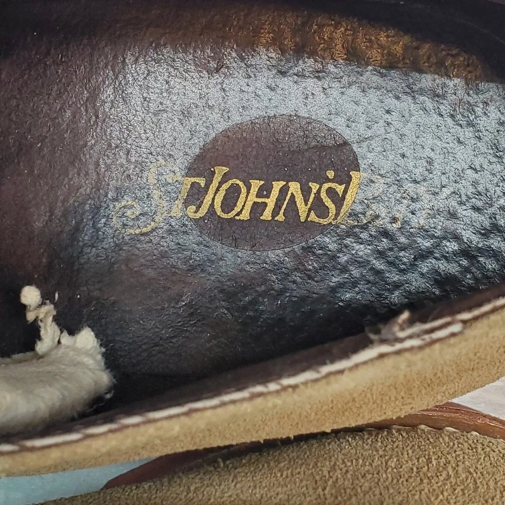 ST JOHNS Mens Suede Desert Boots Tan Lace Up Comfort Leather‎ Upper Size 8 D